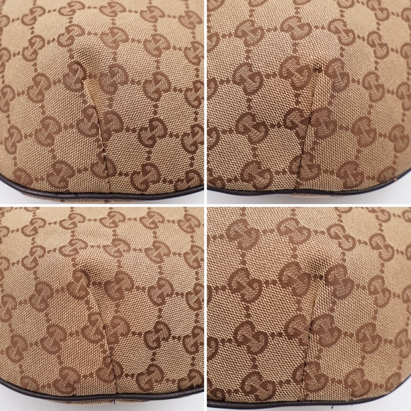 BV38 💖 Gucci GG Canvas Sherry line halfmoon Large Crossbody - Picture 7 of 12